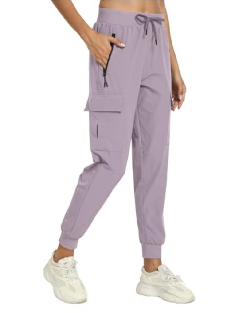 Women's Cargo Pants with Pocket Quick Dry Athletic Joggers Drawstring Hiking